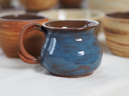 braided deep ocean blue mug